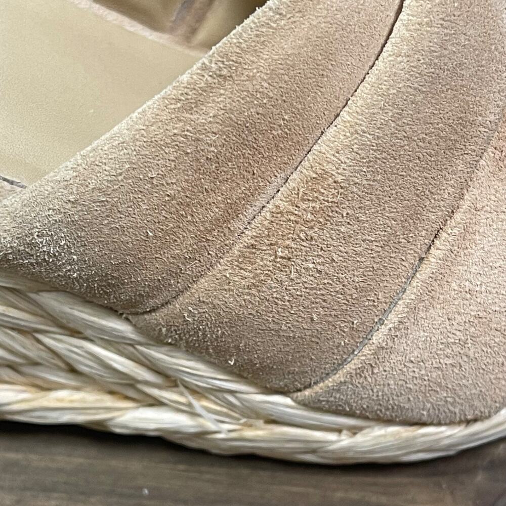 Vince Women's Gilian Espadrille Wedge Heel Sandals Size 5 Blonde Tan Suede - Picture 13 of 16